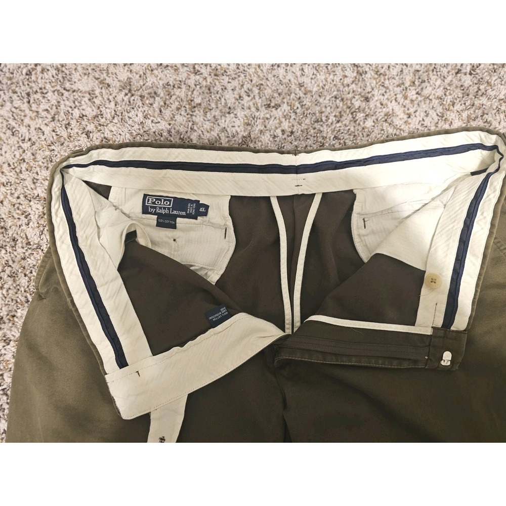 Vintage Polo Ralph Lauren Men's 40L Pants Olive Green Blue Label RN 41381‎